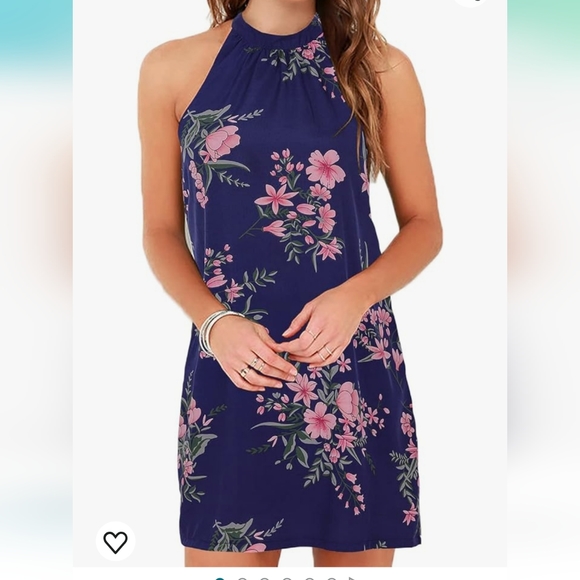 Fantaist Women's Sleeveless Halter Casual Shift Dress. Large - Picture 1 of 5